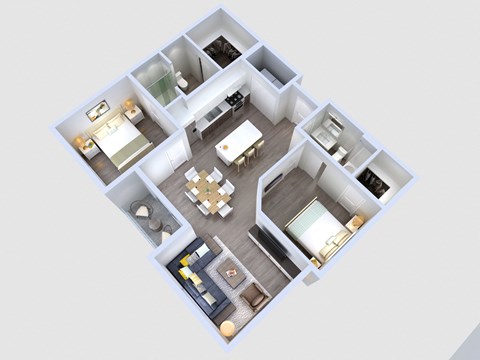 2 bed 2 bath floor plan B at Glen 91, Arizona